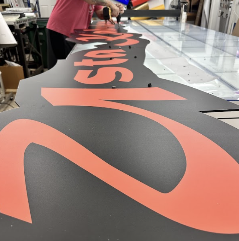 detailing of signage ready to install